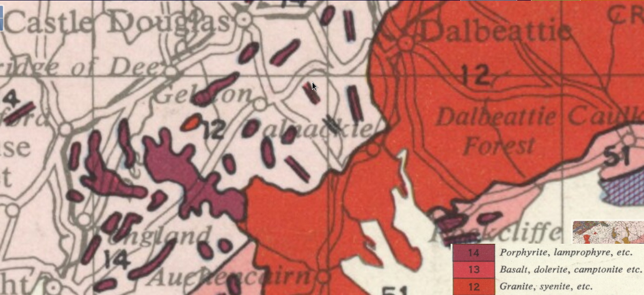 Taliesin Geolological context - Zooomable, thanks to the National Library of Scotland