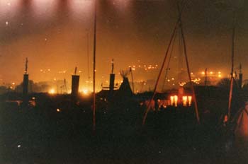 Glastonbury by night