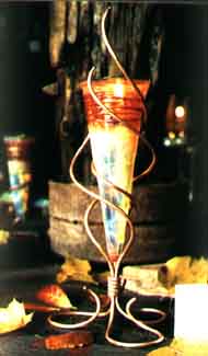 Kelpie lamp; design Kristine Filer, Glass by Ed Iglehart